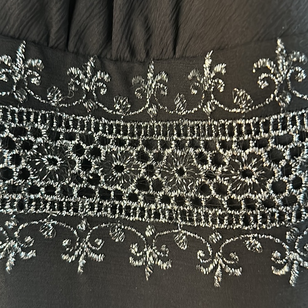 Julie Brown Empire Waist Dress with silver sparkle detail - Picture 6 of 9